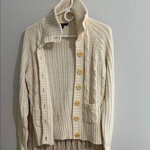 GAP Cream Button-Up Cardigan